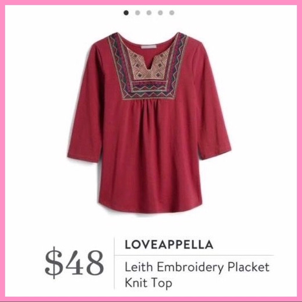 STITCH FIX LOVEAPPELLA | “Leith” Embroidered Top